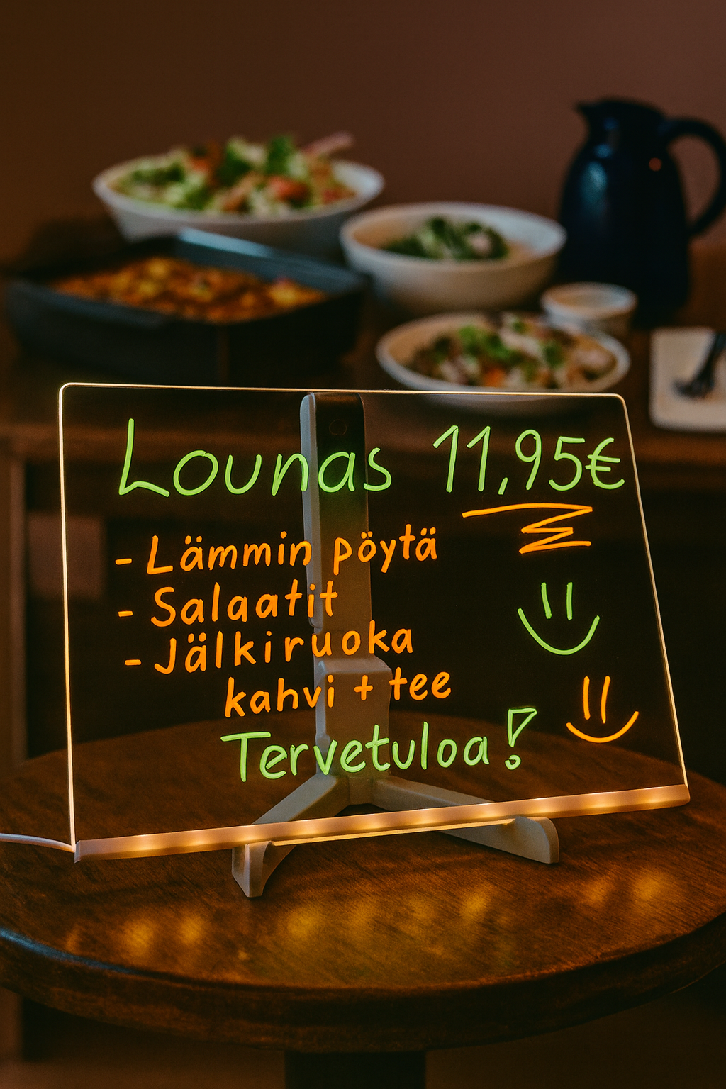 Kyltti sopii mainiosti esimerkiksi ravintoloihin!