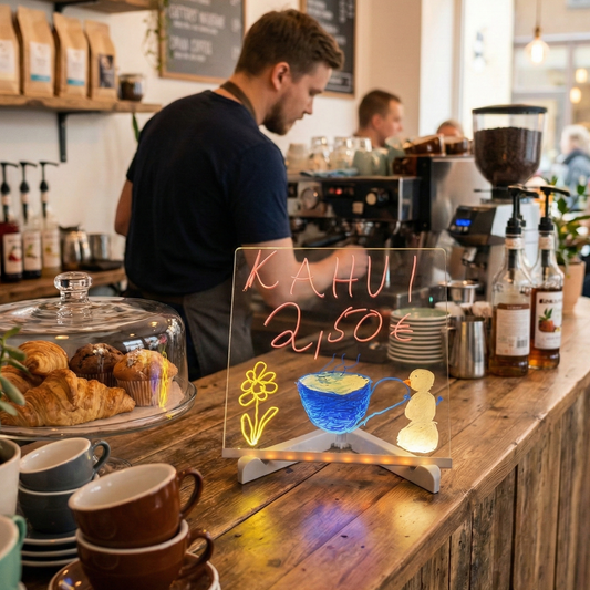 20x20cm kokoinen LED-kyltti